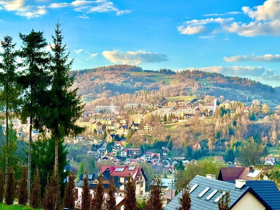 Spring, Day, Natural landscape, Bird's eye view, Mountain view