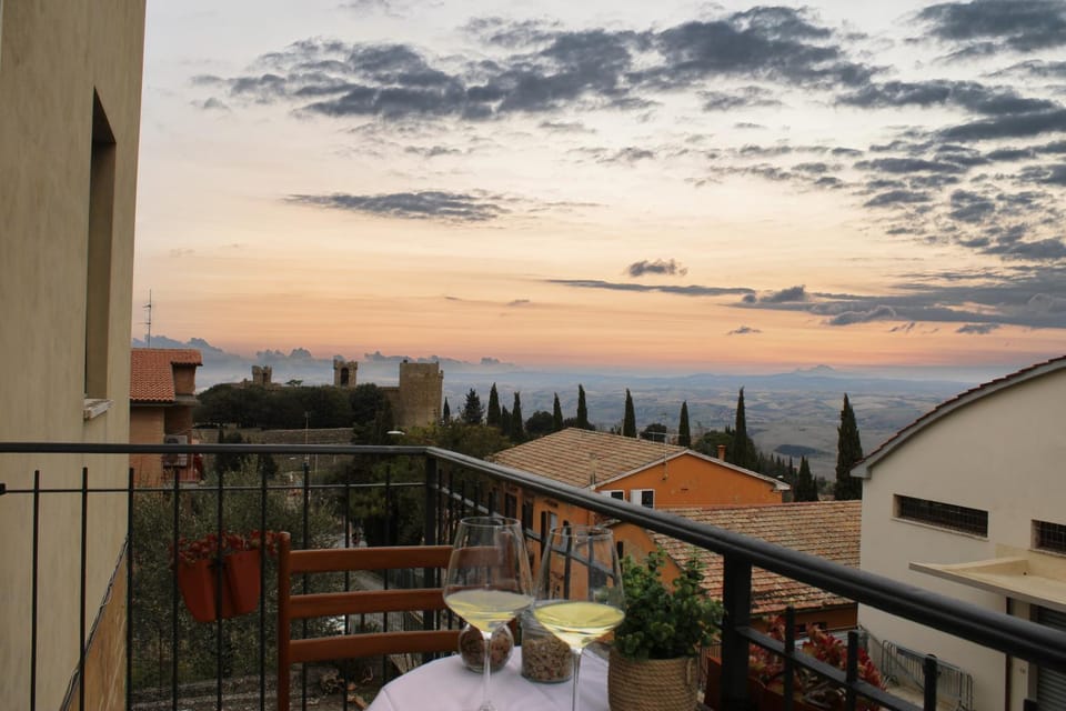 Patio, Day, Natural landscape, View (from property/room), Balcony/Terrace, Dining area, Sunset
