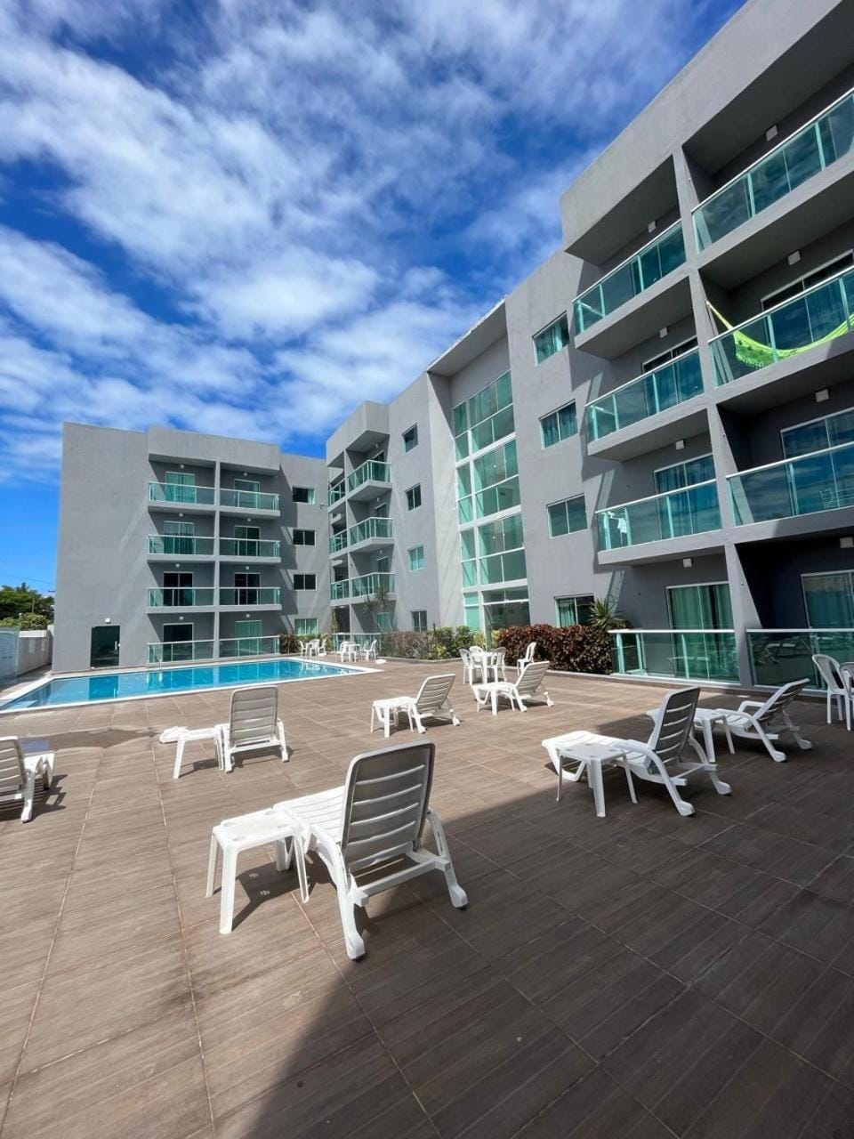 Property building, Patio, Day, View (from property/room), Balcony/Terrace, Pool view, Swimming pool, sunbed