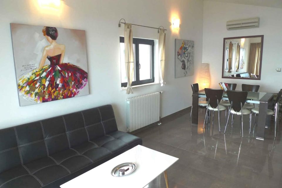 Living room, Seating area, Dining area, air conditioner