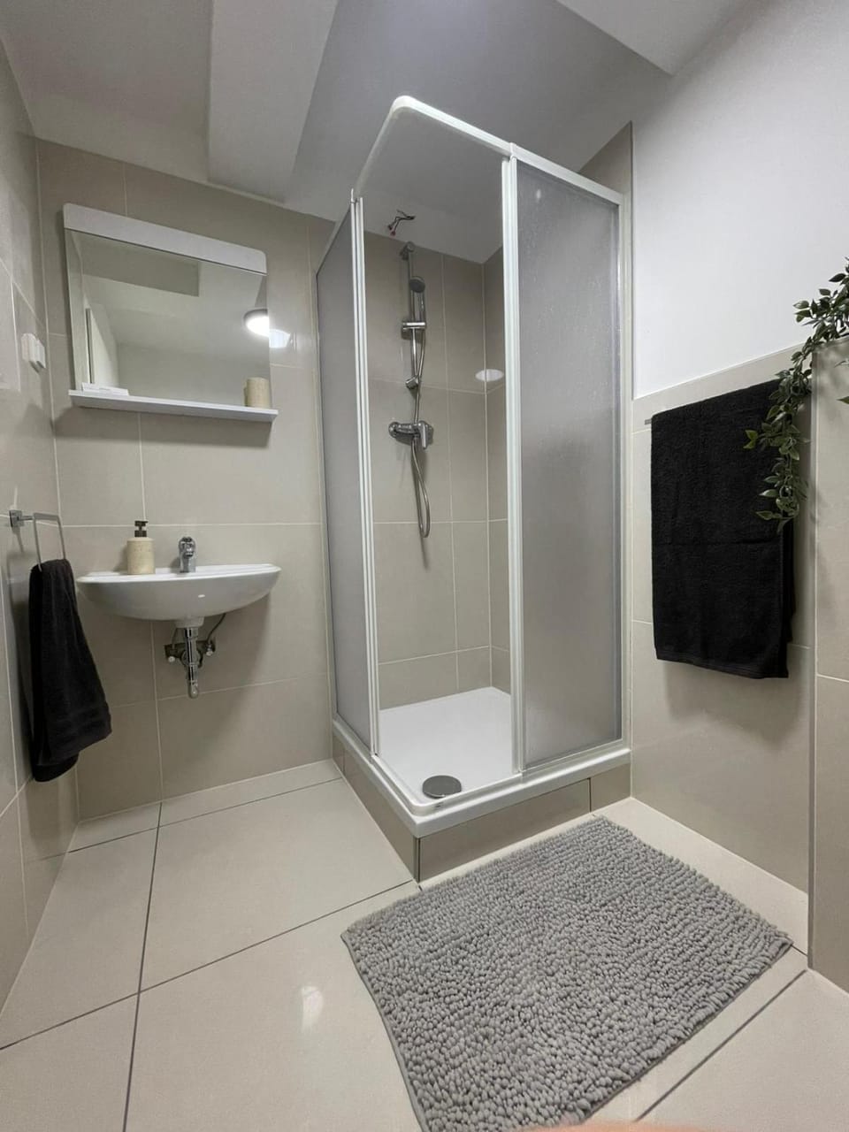 Shower, Bathroom, towels