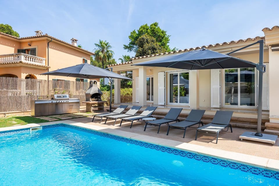 Property building, Living room, Swimming pool