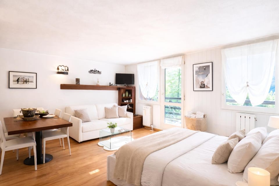 Bed, TV and multimedia, Living room, Photo of the whole room, Seating area, Bedroom