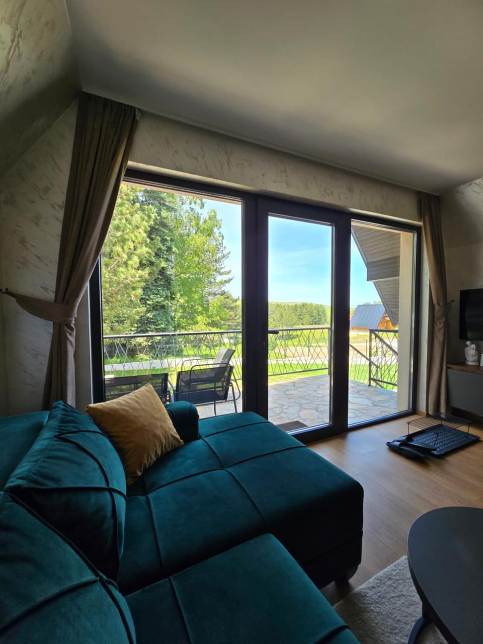 Day, Natural landscape, Summer, View (from property/room), Balcony/Terrace, Living room, Seating area