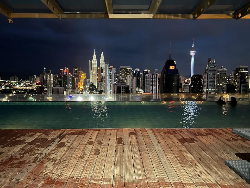Property building, Night, City view, Swimming pool, Swimming pool