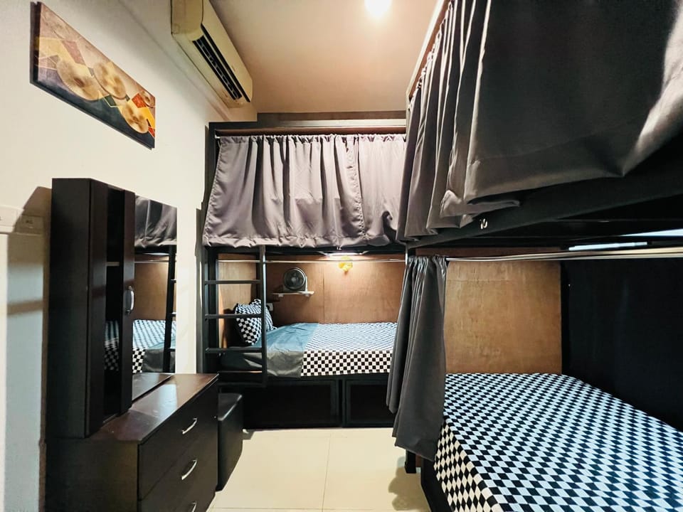Bed, bunk bed, air conditioner