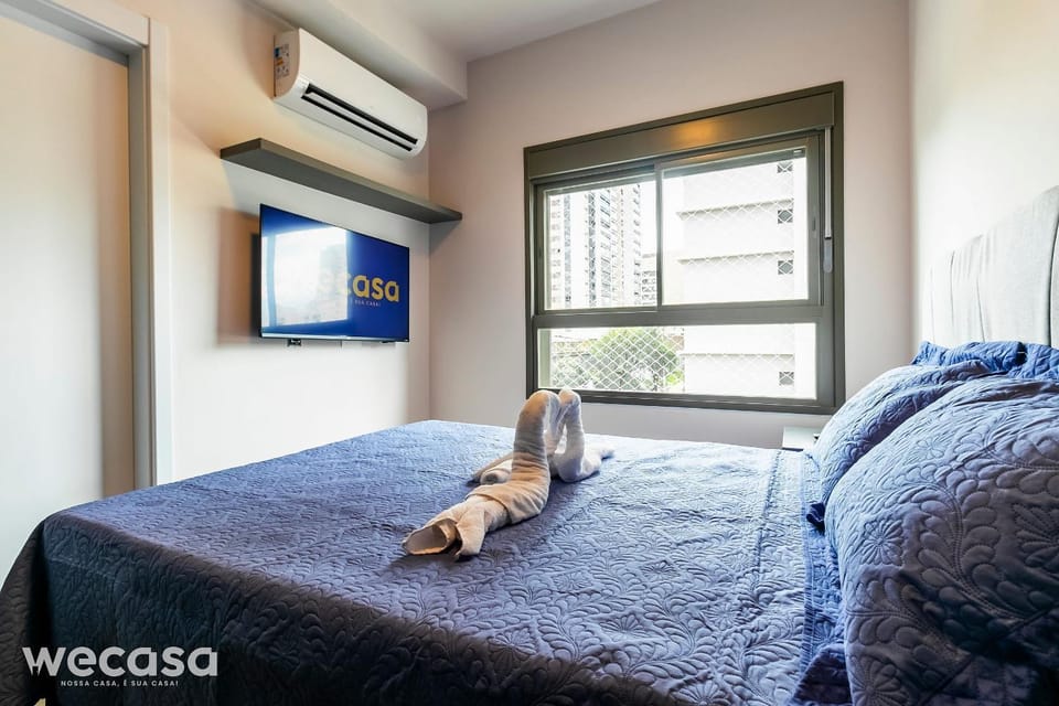 Apto em Campo Belo Com Ar/Metrô Eucaliptos Apartment in Sao Paulo City