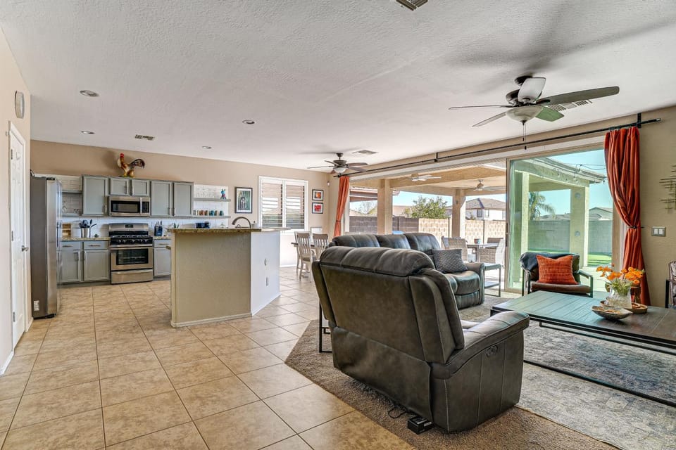5 Mi to Surprise Stadium: Chic Home w/ Pool House in Surprise