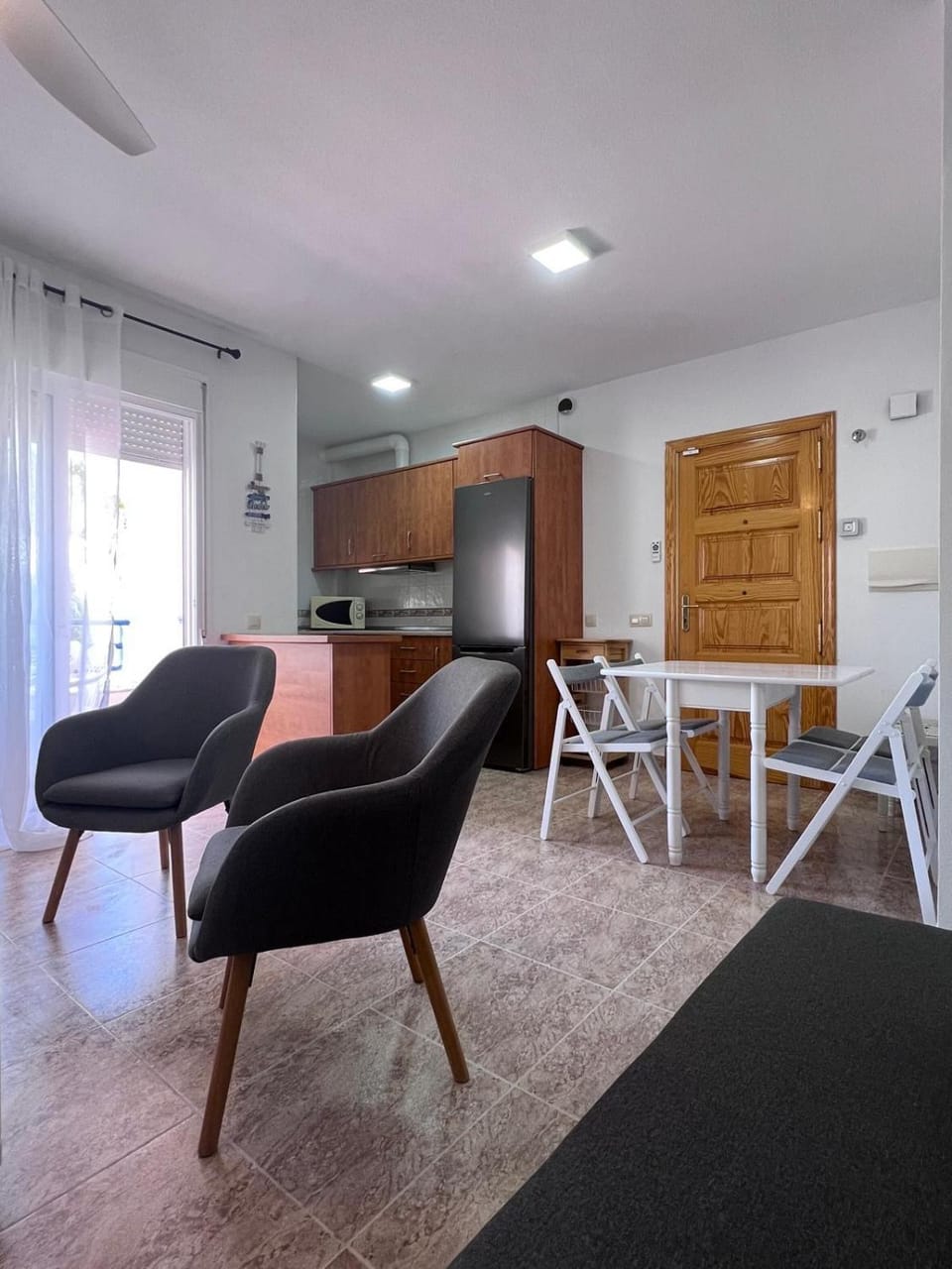 Kitchen or kitchenette, Living room, Dining area