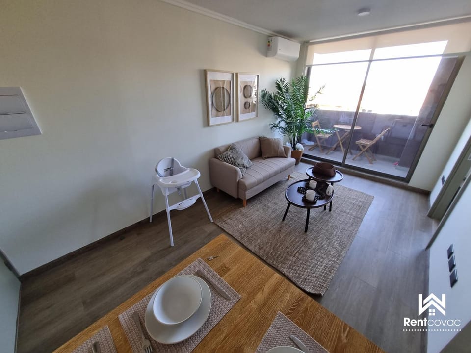 Balcony/Terrace, Living room, Seating area, Dining area, Garden view, air conditioner