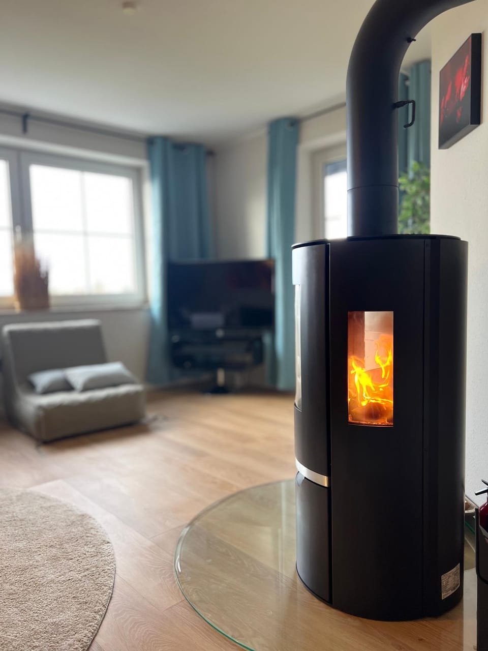 Living room, fireplace