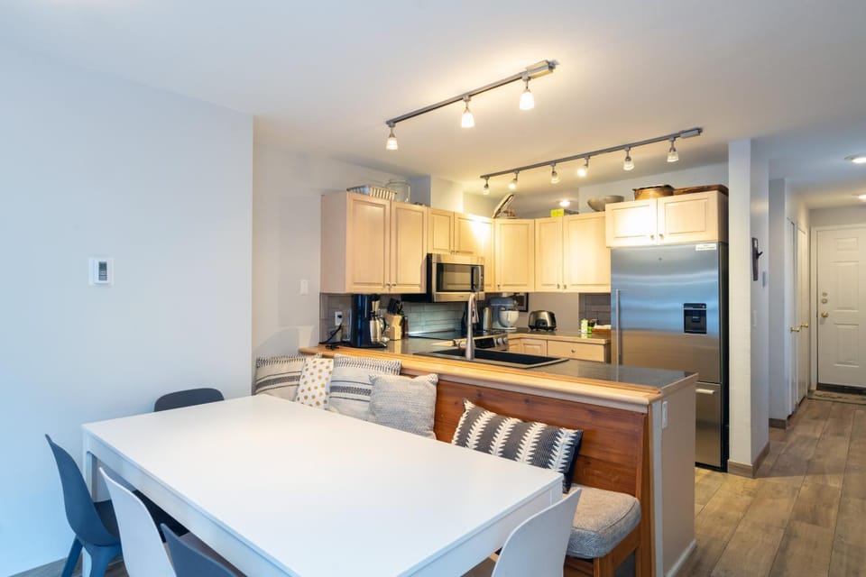 One block walk to gondola, ski lockers downstairs, River Trail close by! House in Telluride