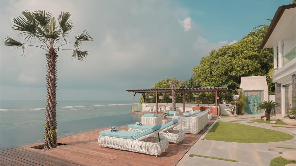 Patio, Day, Natural landscape, Garden, View (from property/room), Balcony/Terrace, Seating area, Garden view, Sea view, sunbed