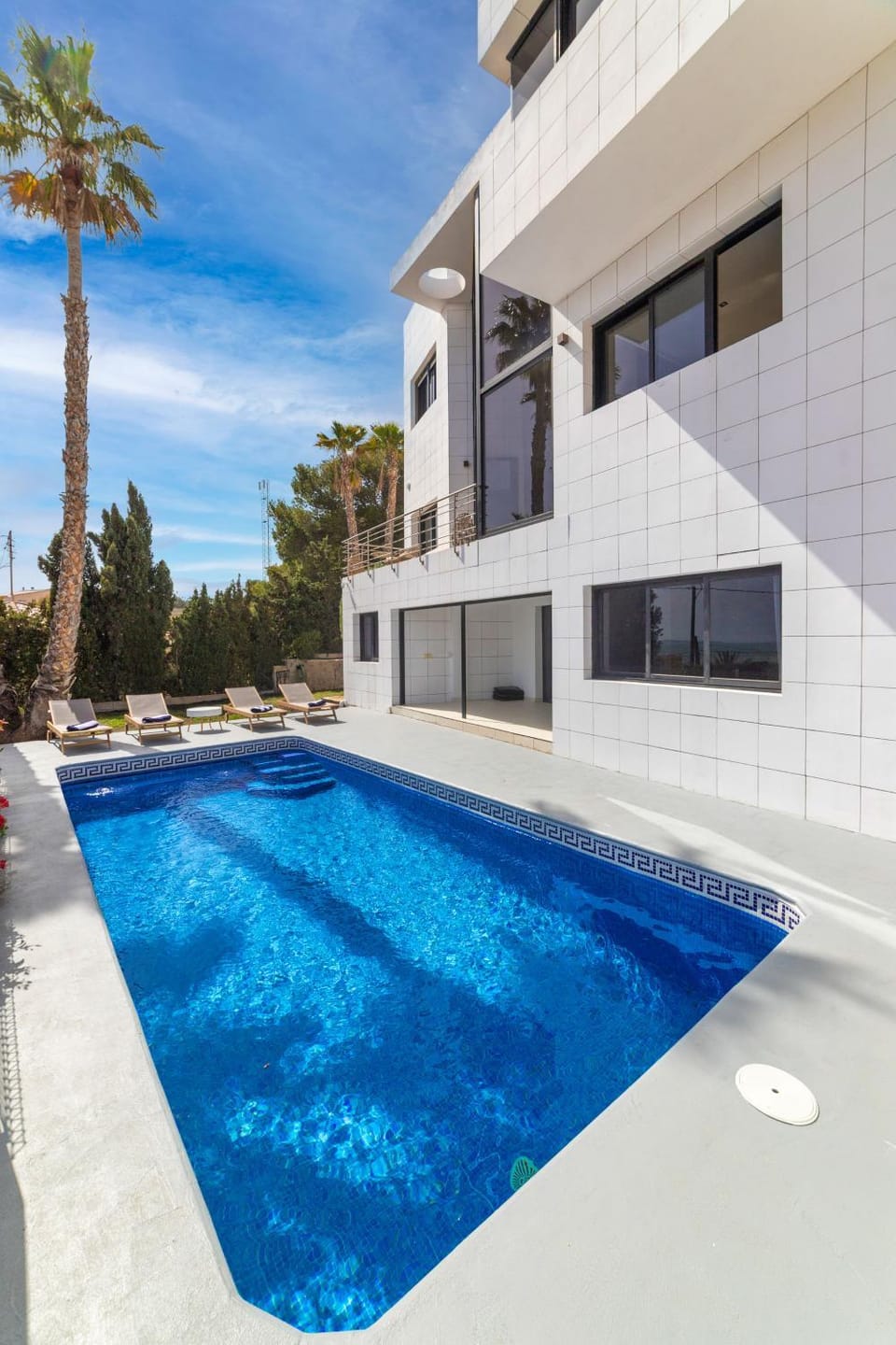 Property building, Pool view, sunbed
