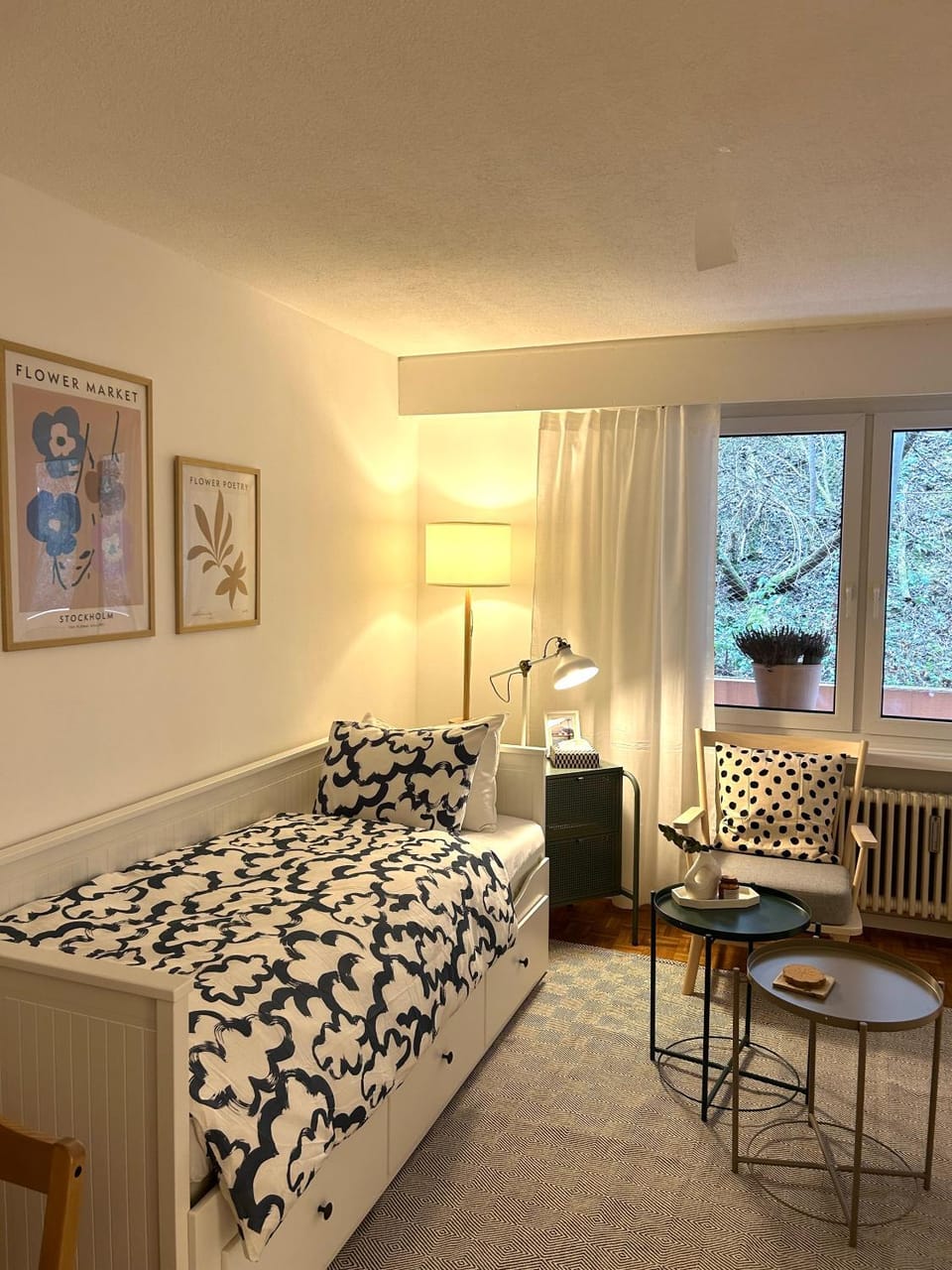 Bed, Living room, Photo of the whole room