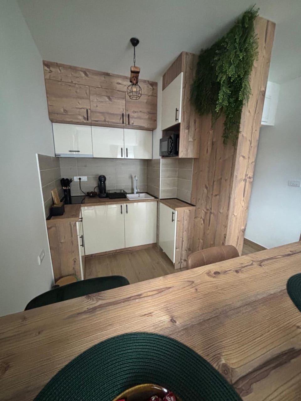 Kitchen or kitchenette, stove, kitchen