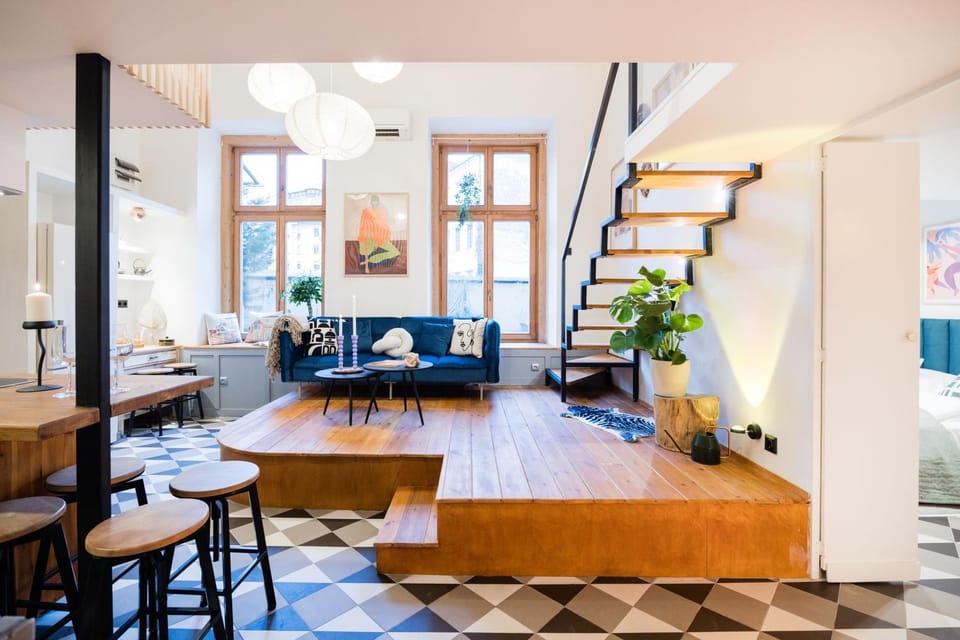Art-Inspired 4BED 2BATH Gem by Fashion Street &Dohany Apartment in Budapest