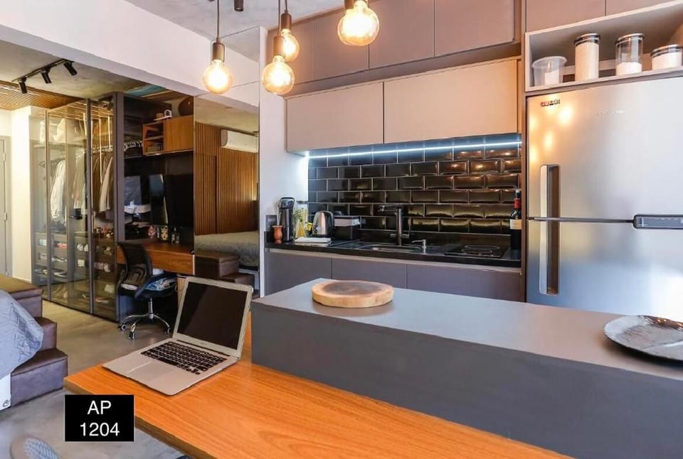 Studio 1204 Com Vista Livre e Andar Alto Apartment in Sao Paulo City