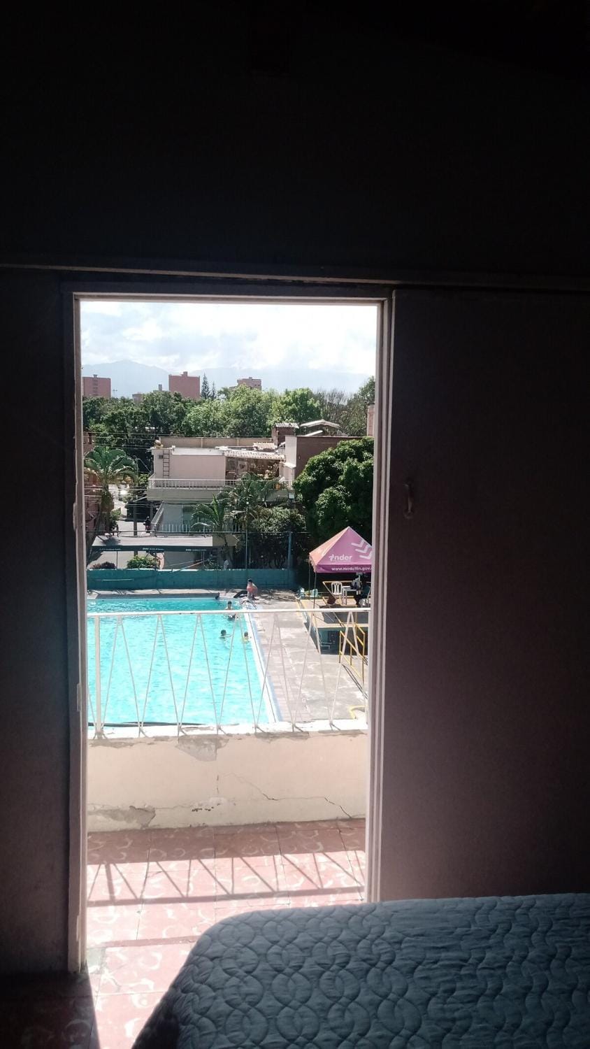 View (from property/room), Balcony/Terrace, Pool view, Swimming pool