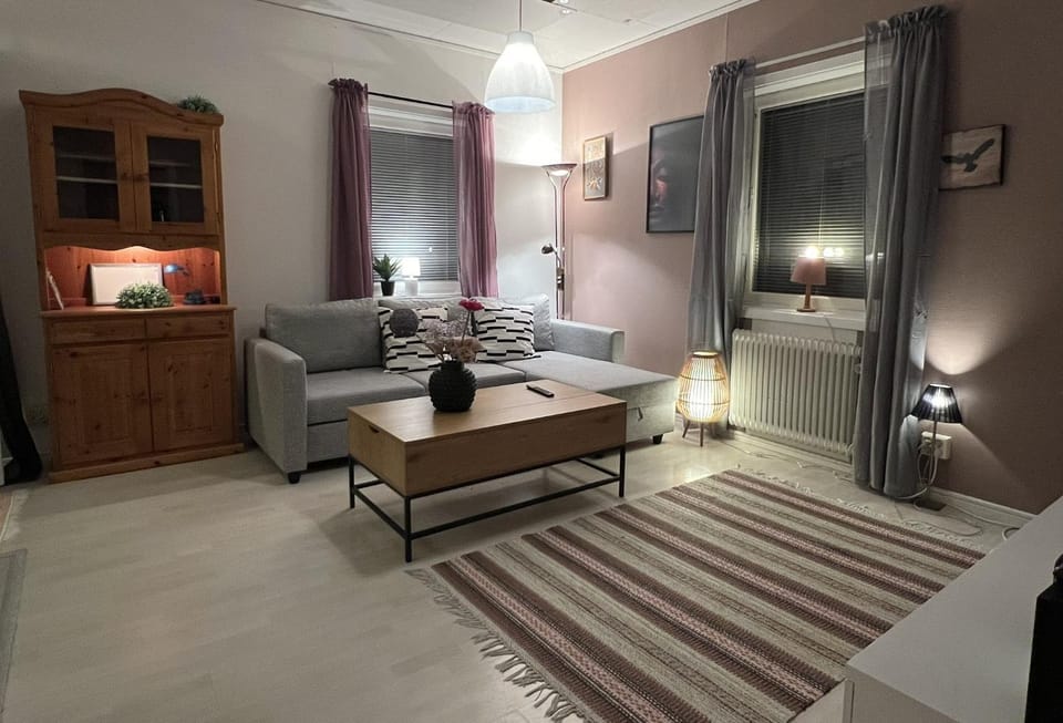 Bed, Living room, Seating area