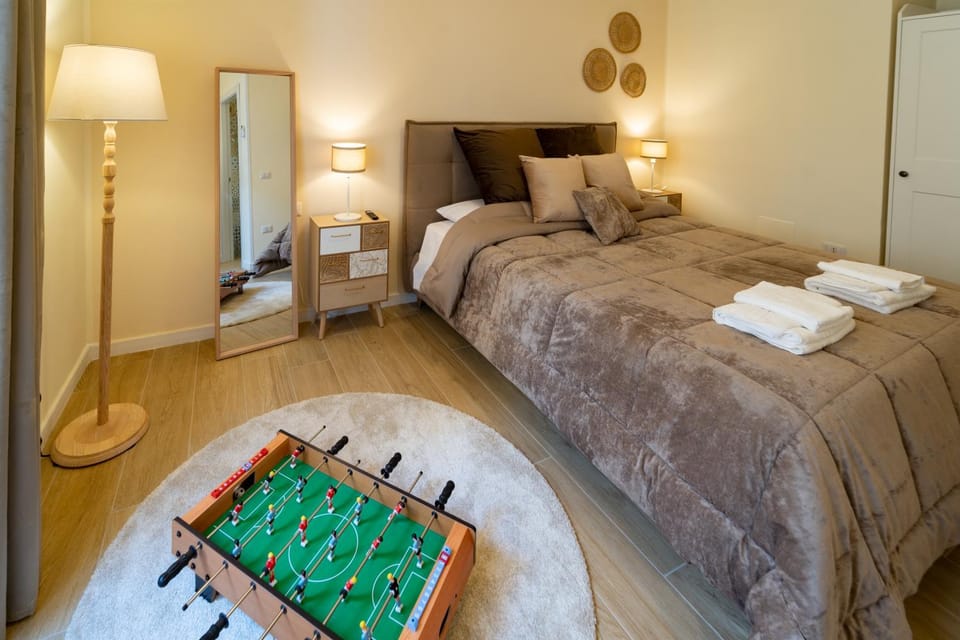 Bed, Photo of the whole room, Bedroom, towels, wardrobe