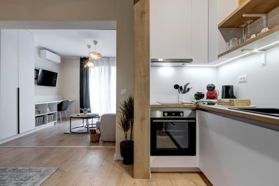 Living room, kitchen