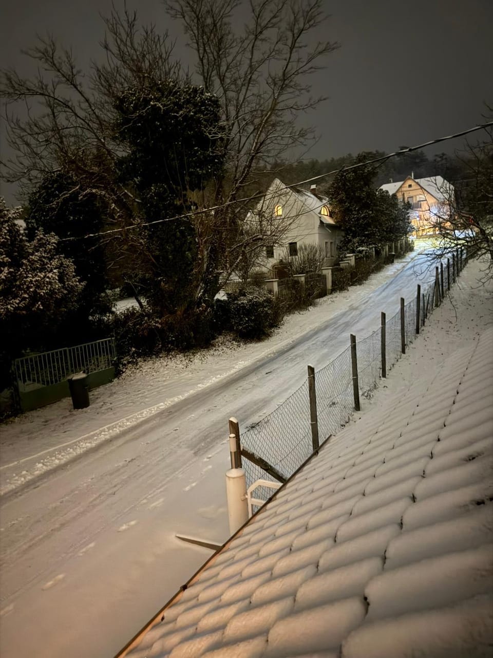 Night, Neighbourhood, Winter, Street view