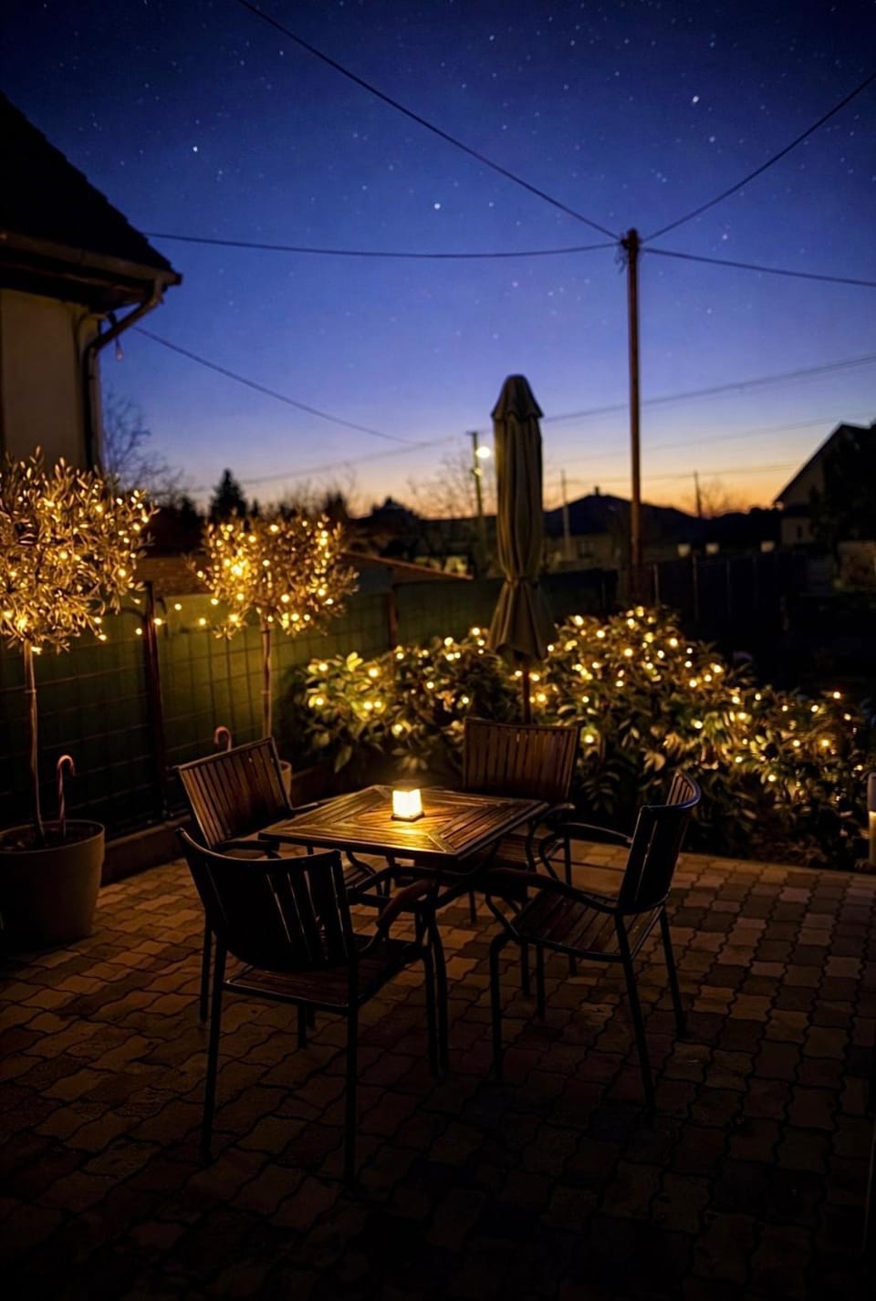 Patio, Night, Garden