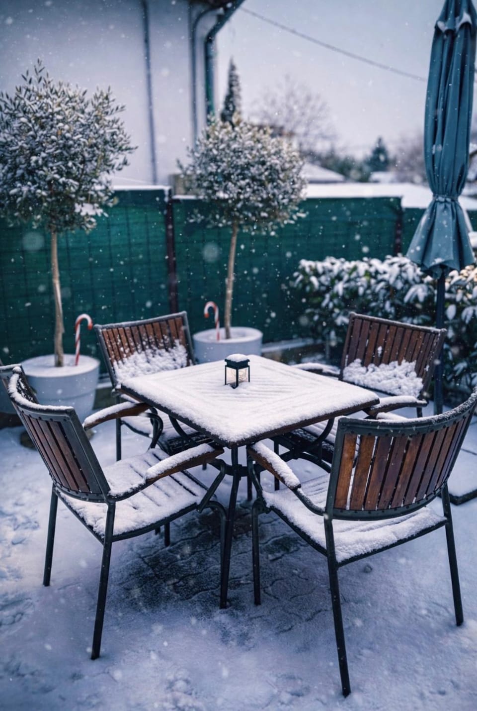 Patio, Day, Winter, Garden