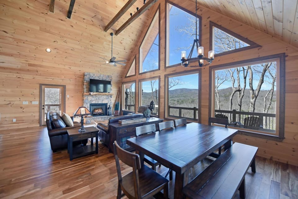 Stoneman Lodge | Hot Tub | Wifi | New Cabin | Outdoor Fireplaces Cabin in Georgia