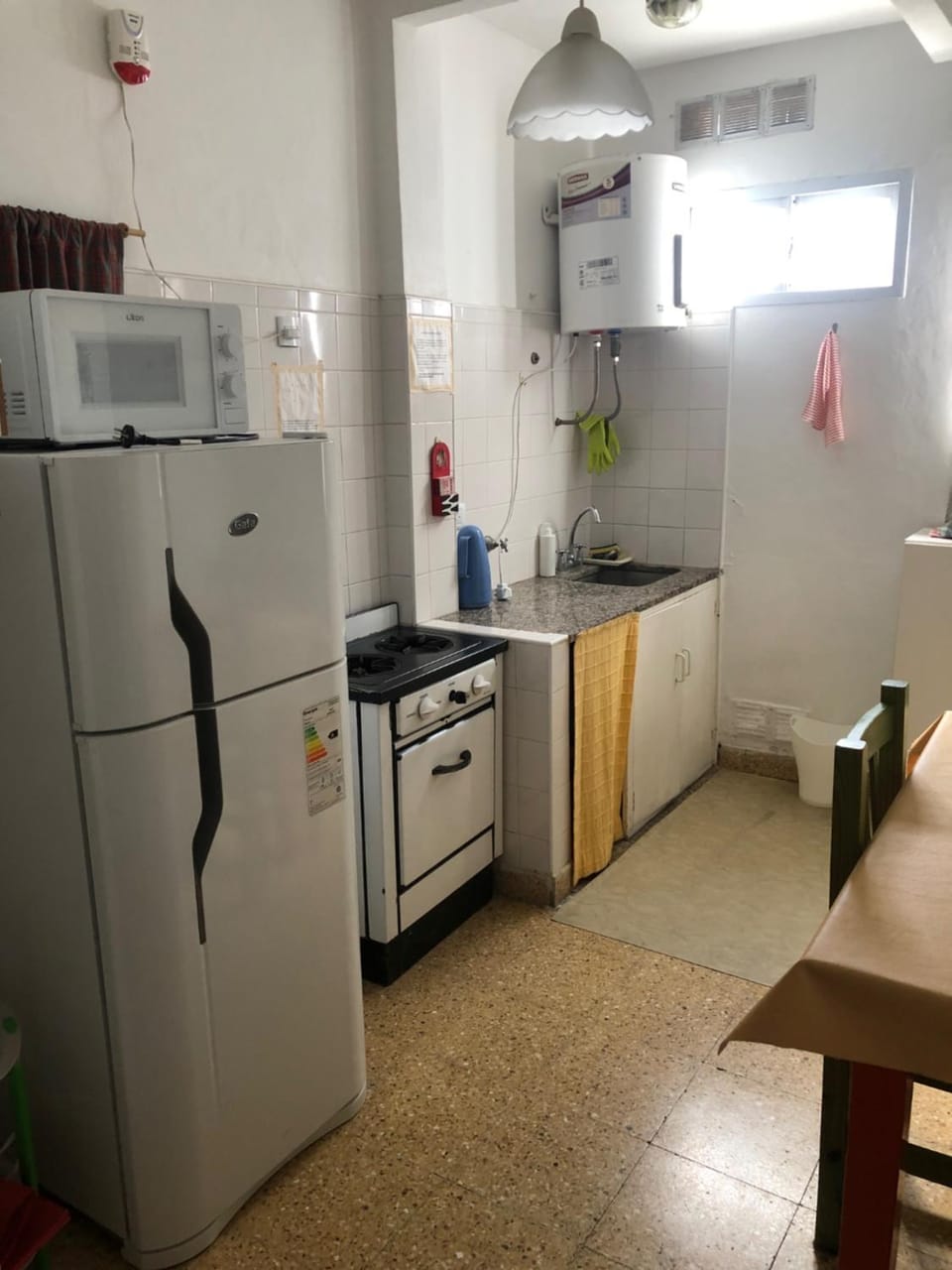 Kitchen or kitchenette, oven, stove