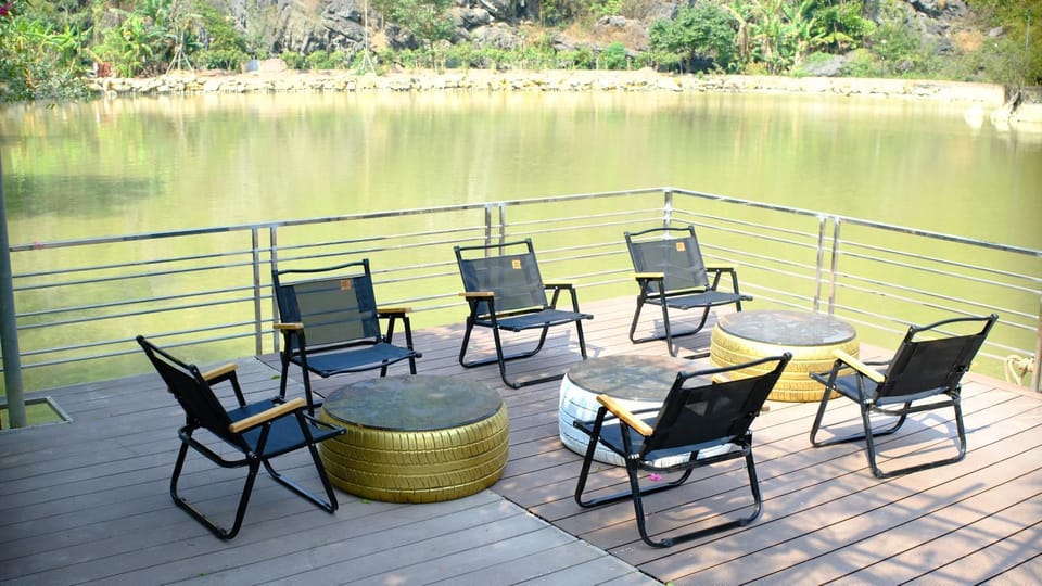 Day, Natural landscape, Fishing, Garden, Seating area, Lake view, Sports