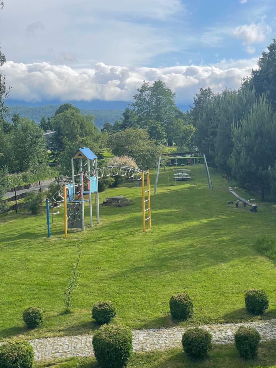 Natural landscape, Children play ground, Garden, Garden view, Mountain view