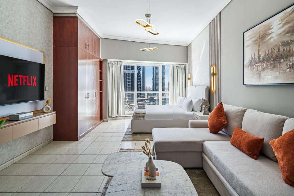 Stylish JLT Studio Lakeview Metro FrontMarina Apartment in Dubai