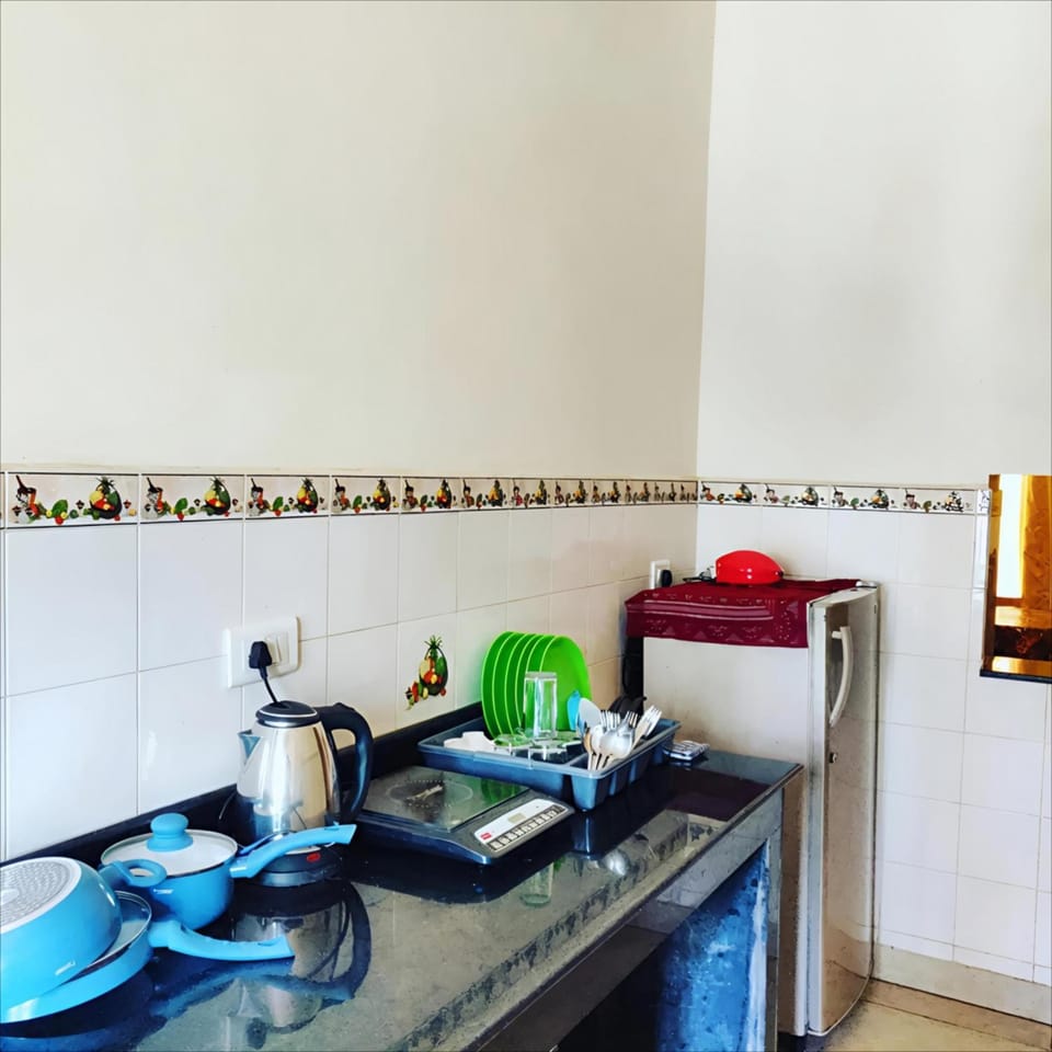 Kitchen or kitchenette, minibar, stove