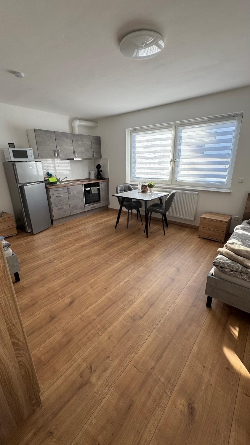 Kitchen or kitchenette, Living room, Photo of the whole room, Seating area, Dining area