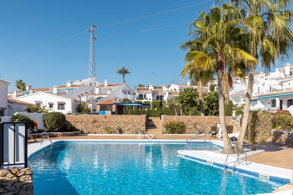 Property building, Living room, Swimming pool