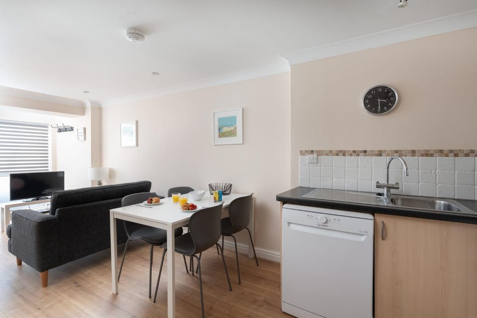 Living room, kitchen
