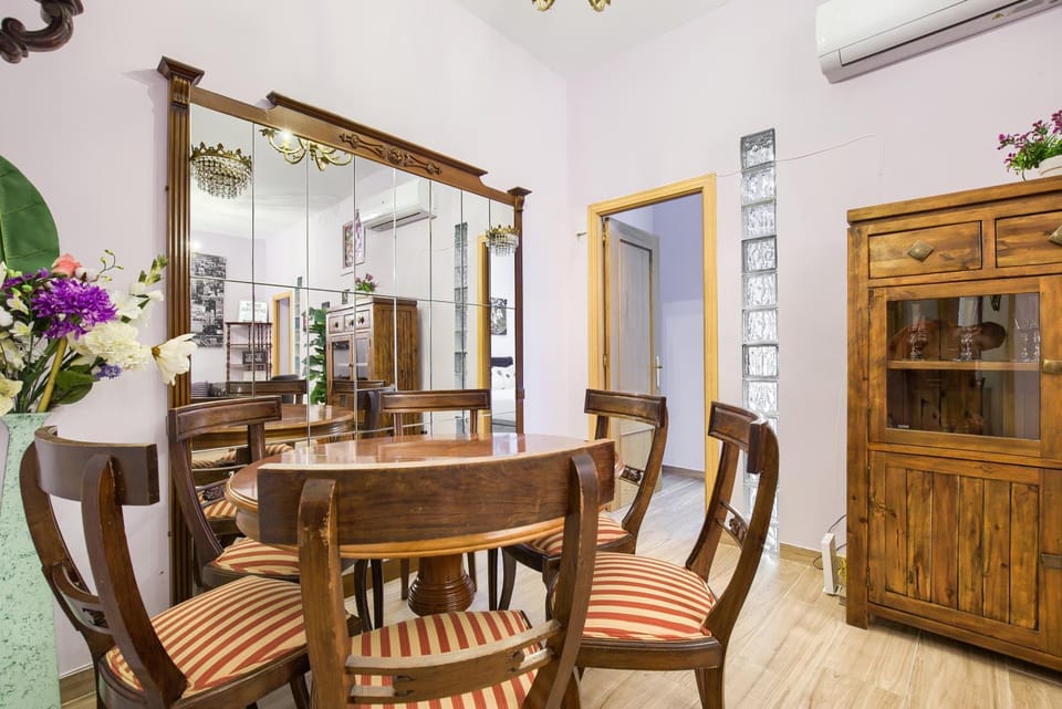 Dining area, air conditioner