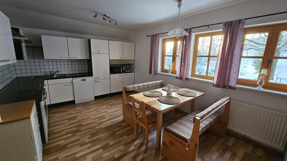 Kitchen or kitchenette, Seating area, Dining area, dishwasher, oven, stove
