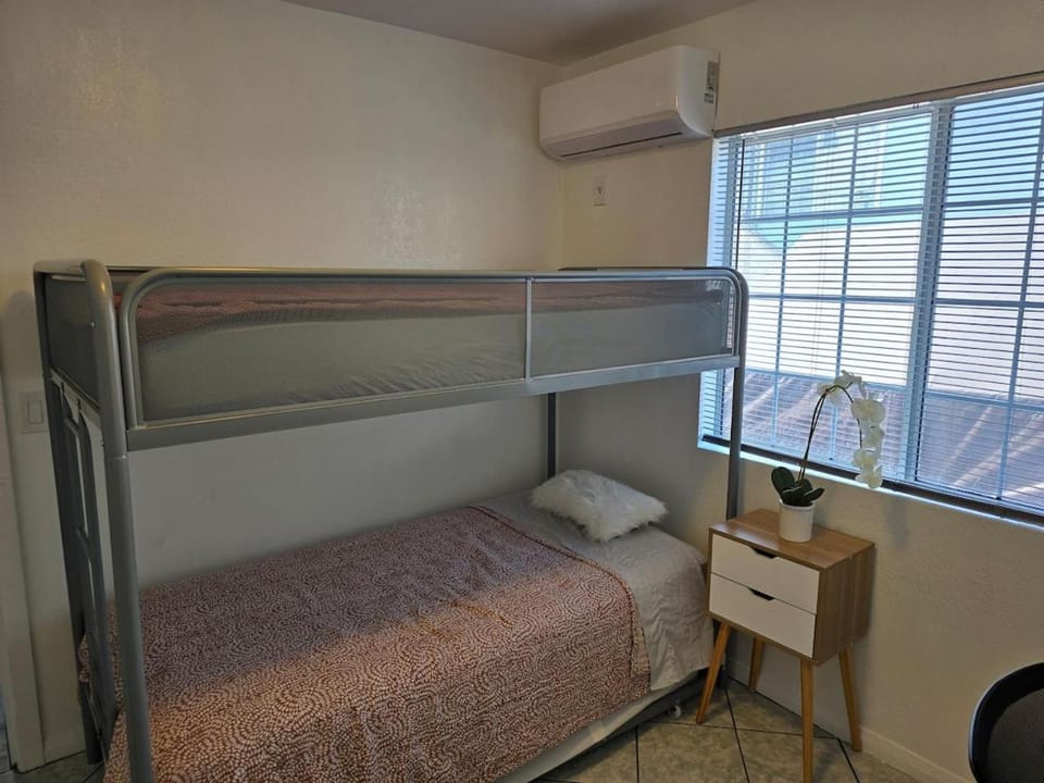 Bed, Bedroom, bunk bed, air conditioner