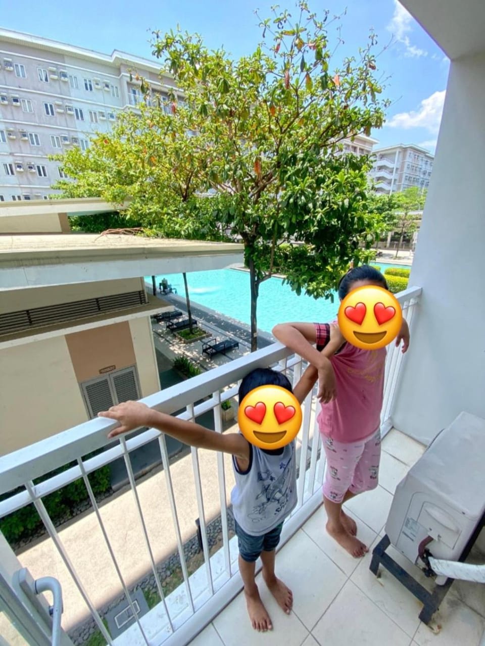 1BR Balcony Pool View Katney Staycation Apartment in Quezon City