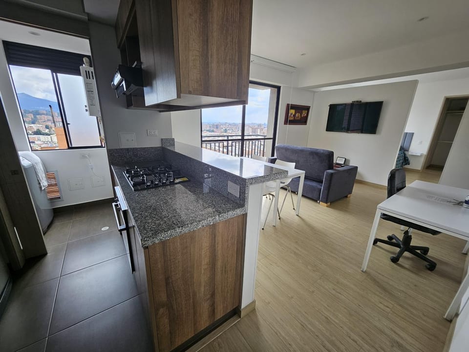 Moderno Apto 1HAB para 2 hasta 4 personas con Vista Panorámica en Usaquén, WiFi Rápido y Cocina Equipada Apartment in Bogota