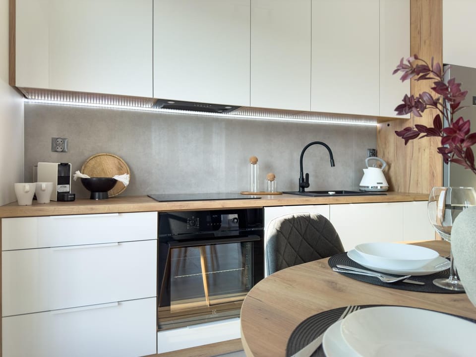 Coffee/tea facilities, Kitchen or kitchenette, Dining area, pet friendly, stove