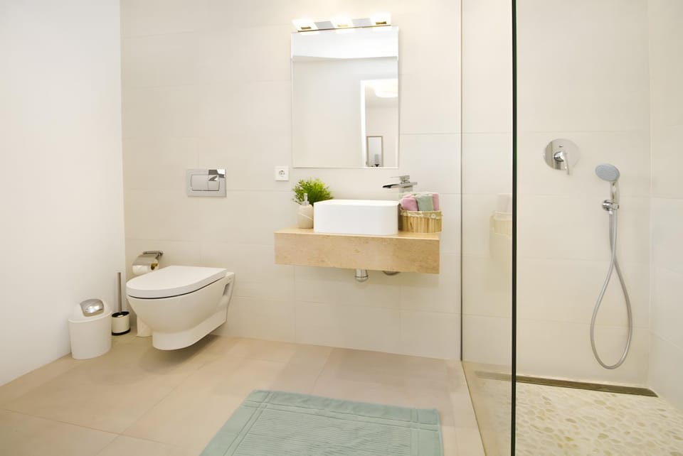 Bathroom, Living room