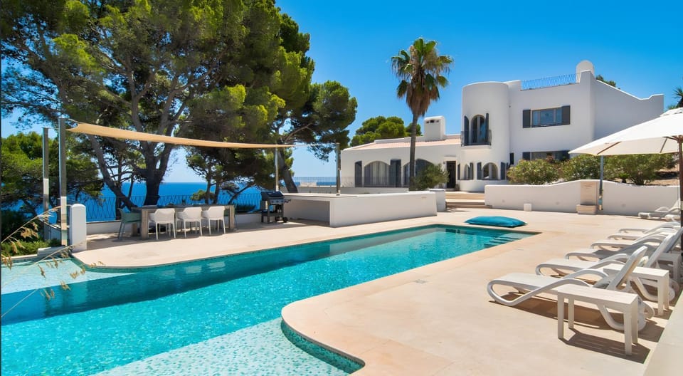 Property building, Living room, Swimming pool