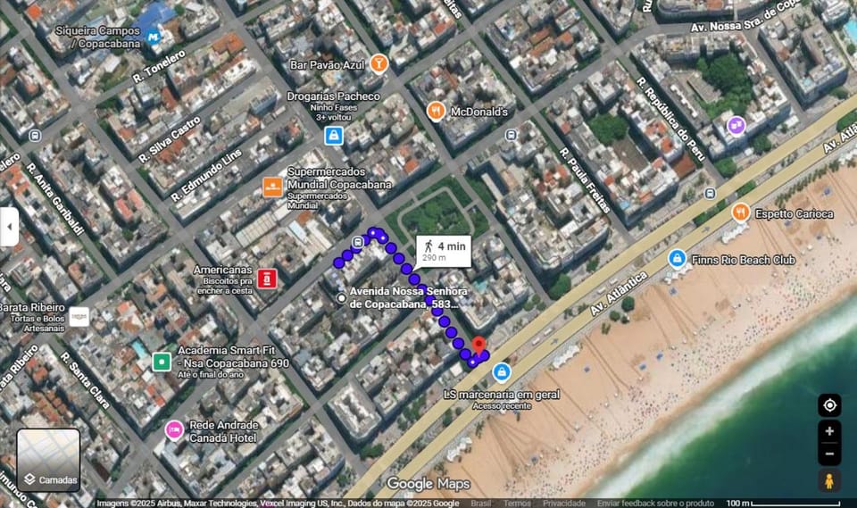 Lev Apartments - Apartamento inteiro - 2 quartos - 300 m da praia de Copacabana - Posto 4 Apartment in Rio de Janeiro