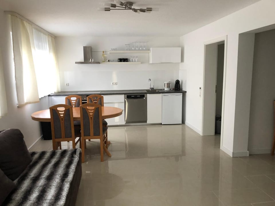 Kitchen or kitchenette, Living room, Dining area