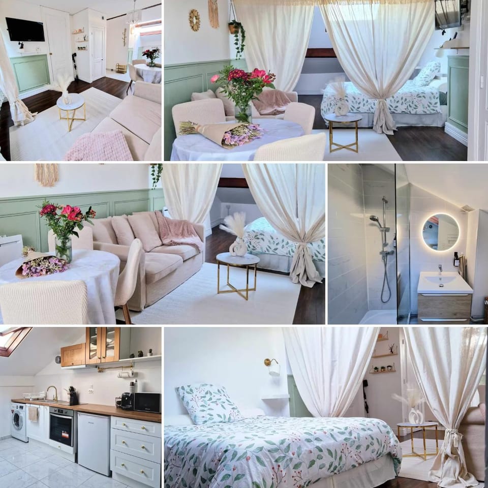 Shower, Communal lounge/ TV room, Facade/entrance, Bed, Bathroom, TV and multimedia, Coffee/tea facilities, Kitchen or kitchenette, Living room, Photo of the whole room, Seating area, Bedroom, flat iron, hair dryier, microwave, oven, storage, stove, wardrobe, washing machine
