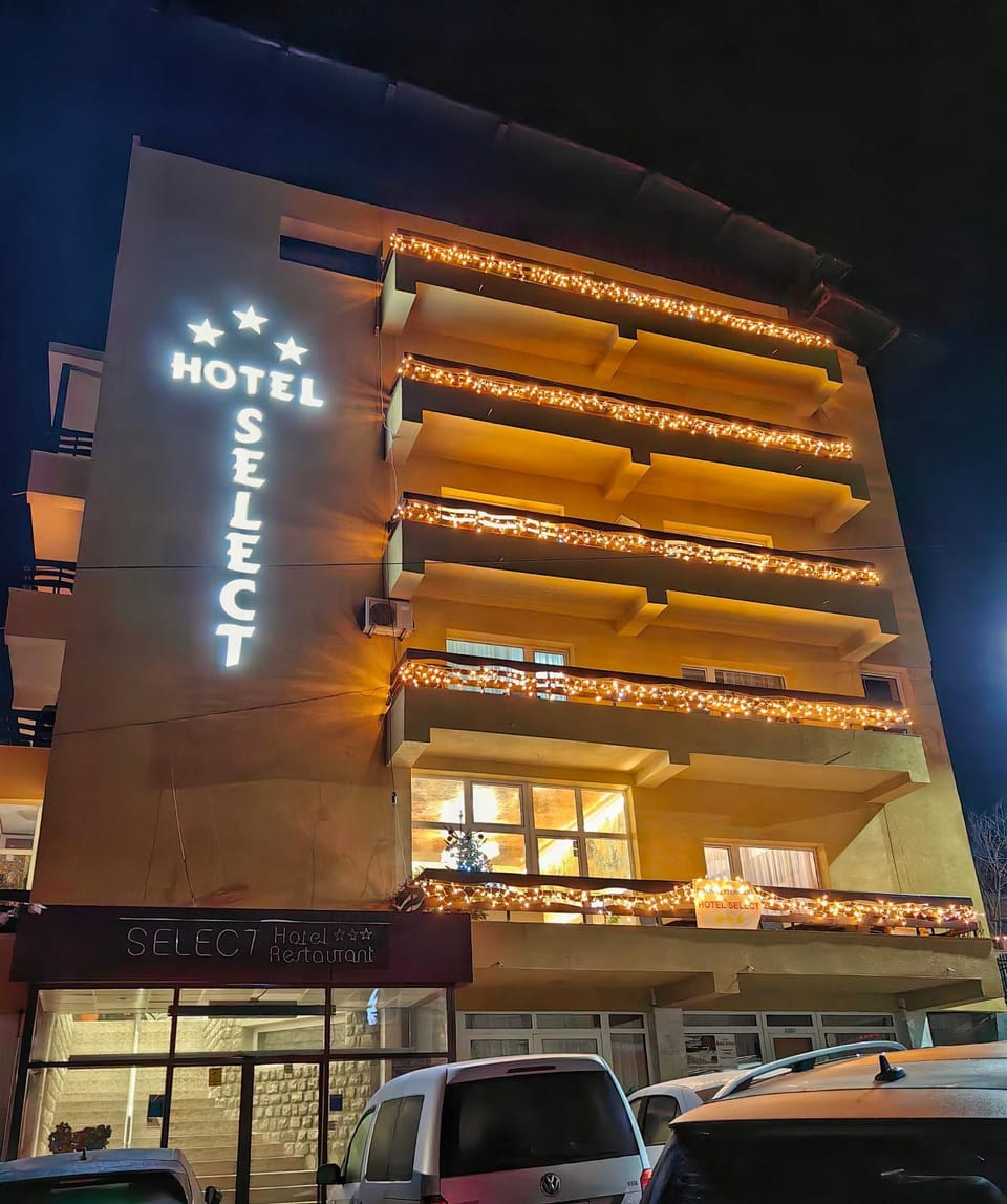Property building, Night, Parking